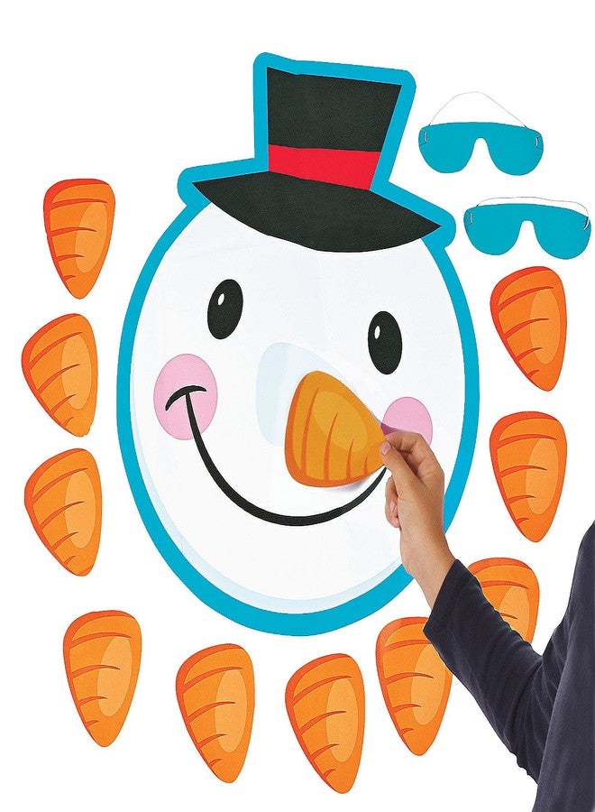 OTC Pin The Nose on The Snowman Christmas Holiday Party Game with Blindfold & Instructions - Image 1
